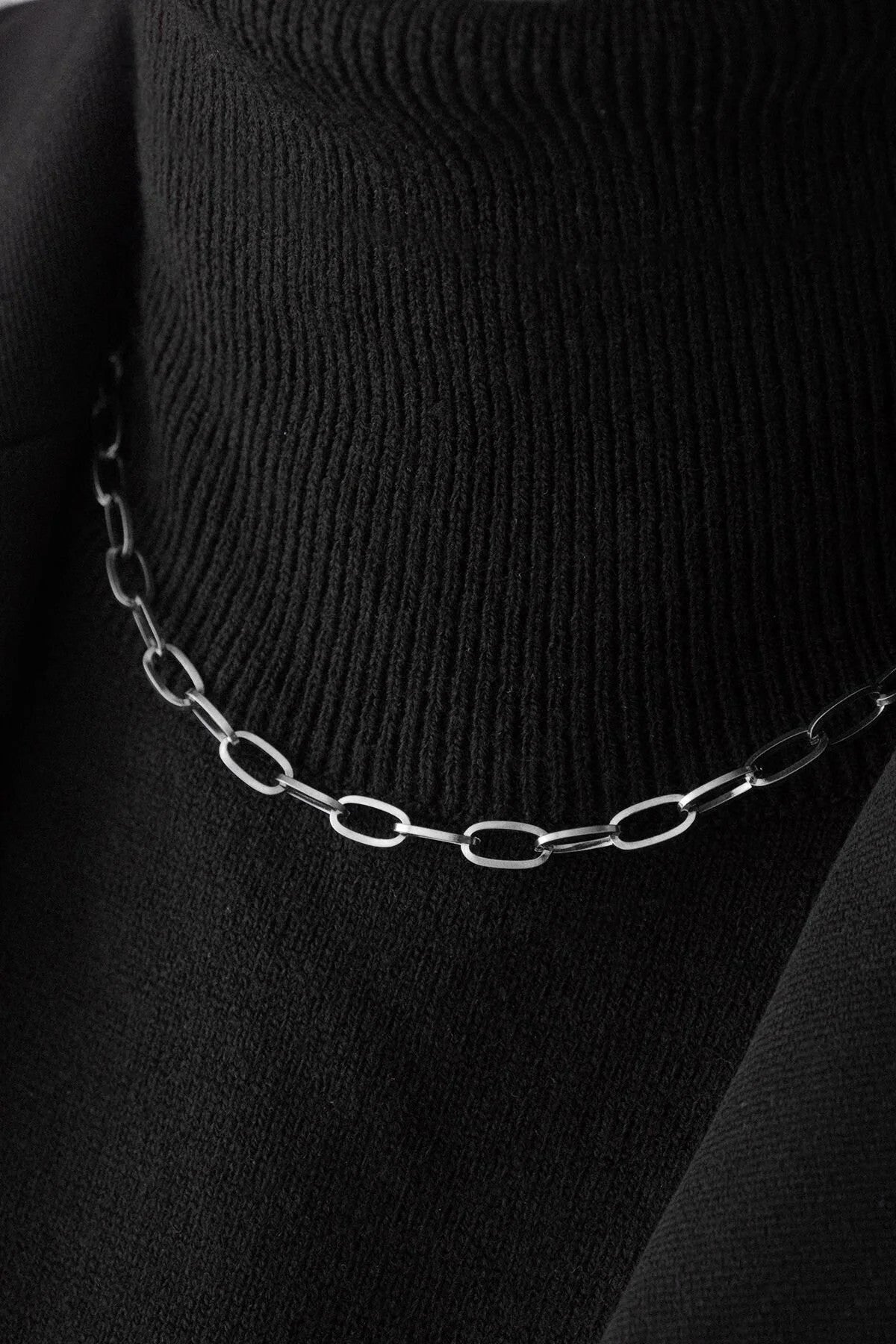 Çelik Ataç Oval Zincir Kolye Kararmaz 5mm Kişiselleştirilebilir Zincir Boy Seçenekleriyle