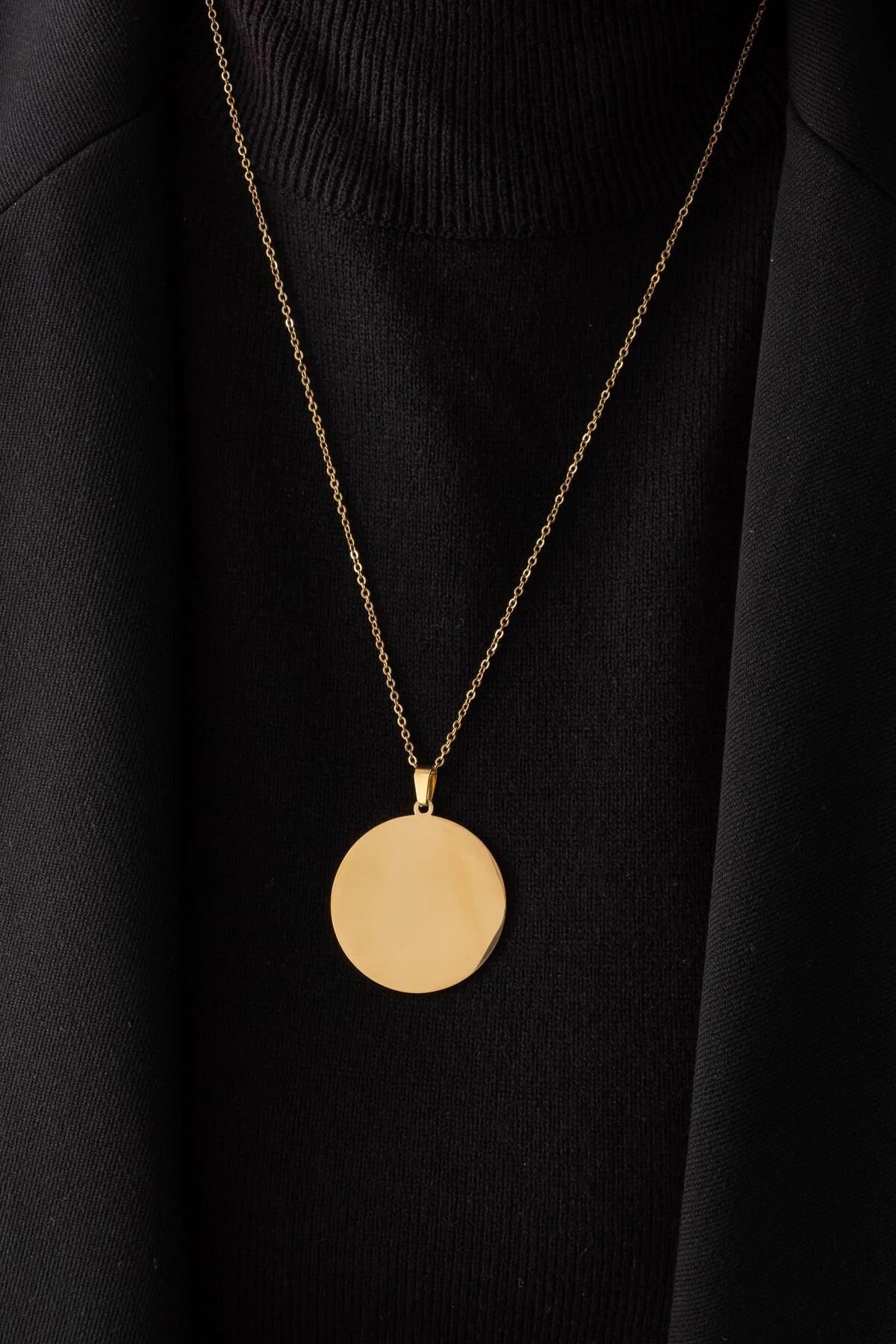 Çelik Çember Kolye Kararmaz Yuvarlak Künye