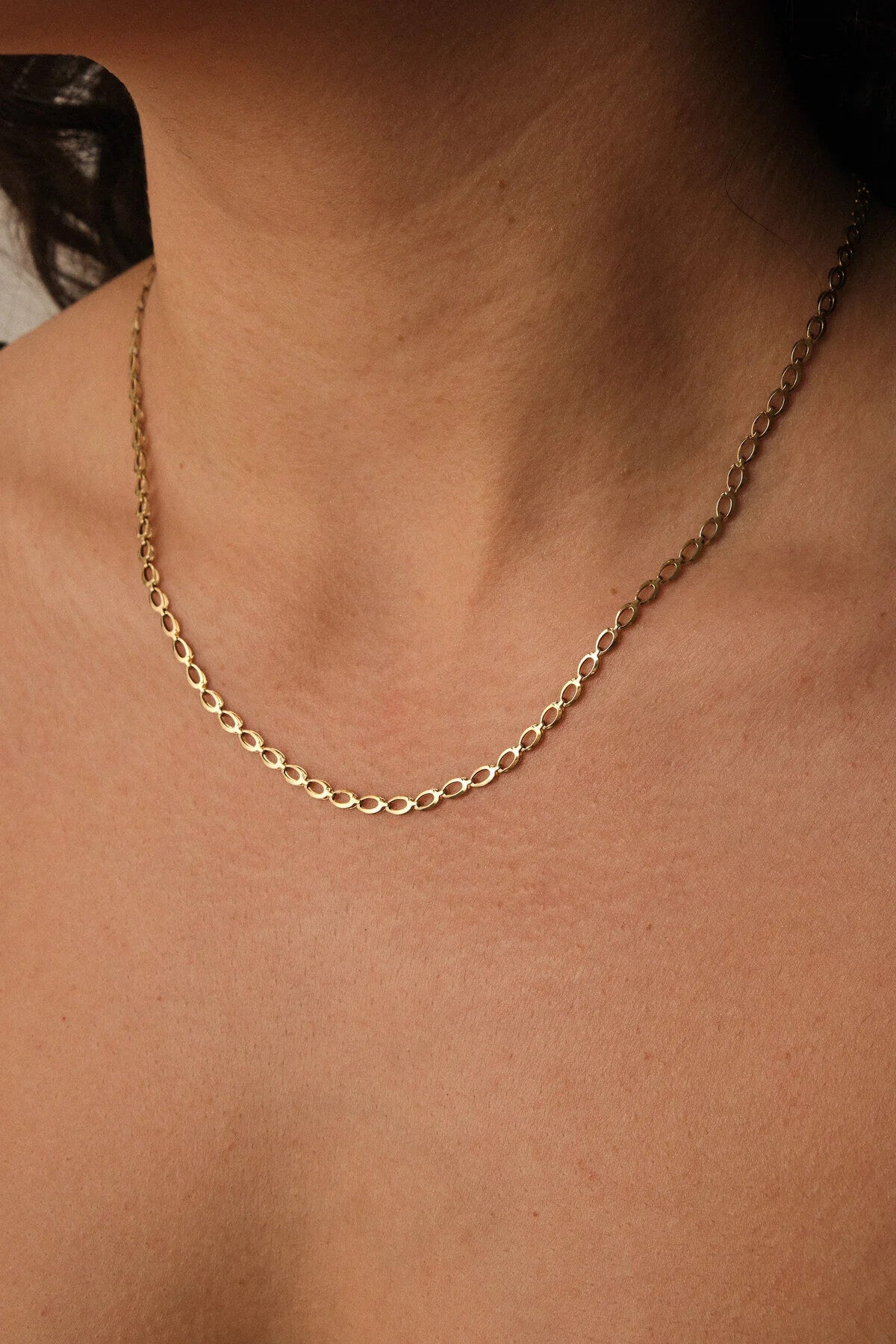 Çelik Arpa Kolye Buğday Zincir Kolye 3mm Kararmaz