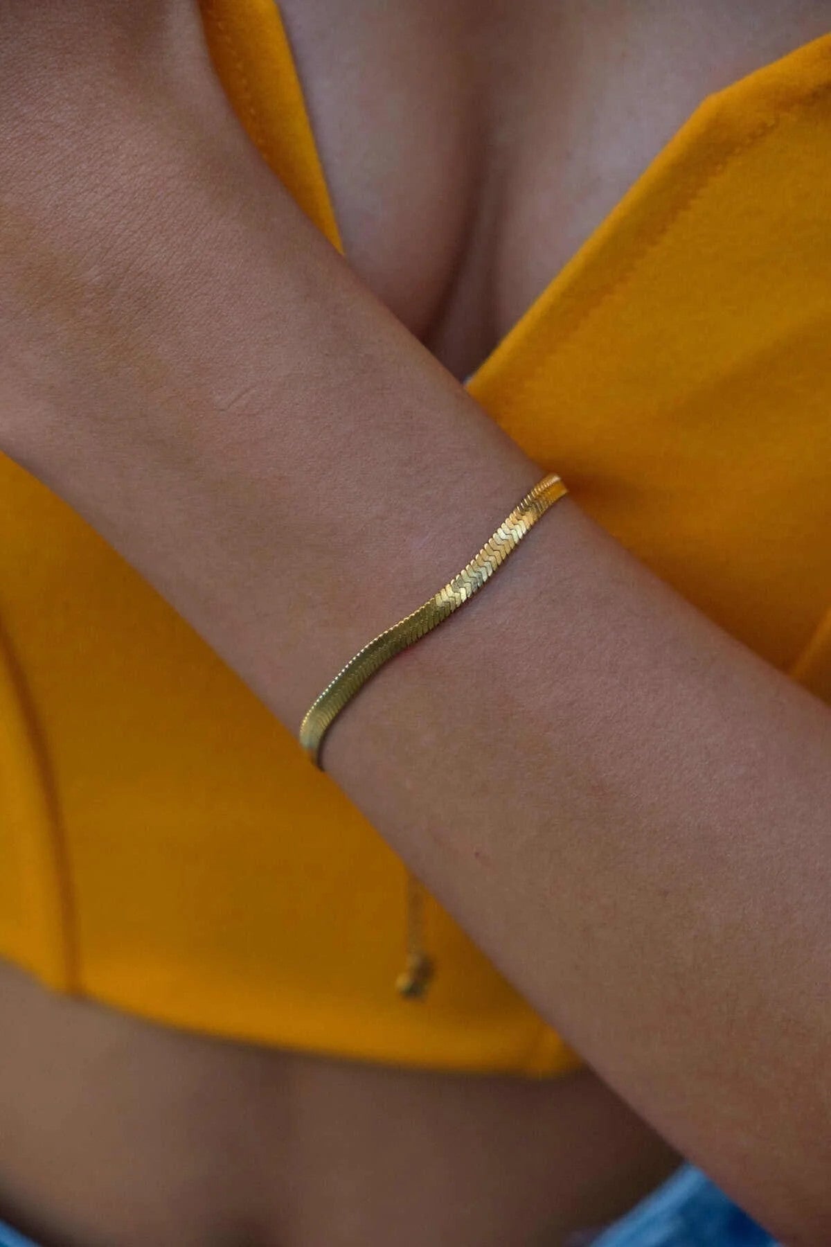 Çelik İtalyan Zinciri Bileklik 18cm+5cm Kararmaz