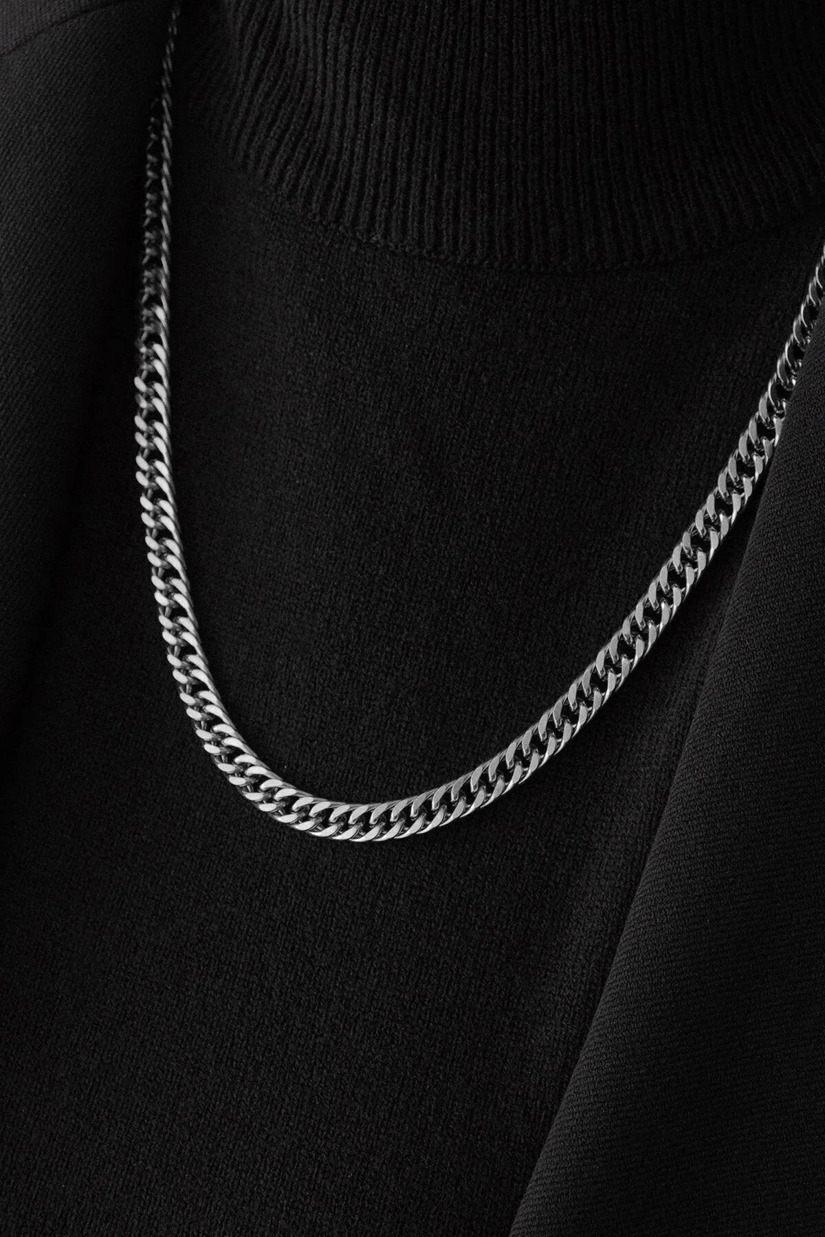 Çelik Almak Gurmet Zincir Kolye Miami Büyük Küba Kolye 6mm Kararmaz