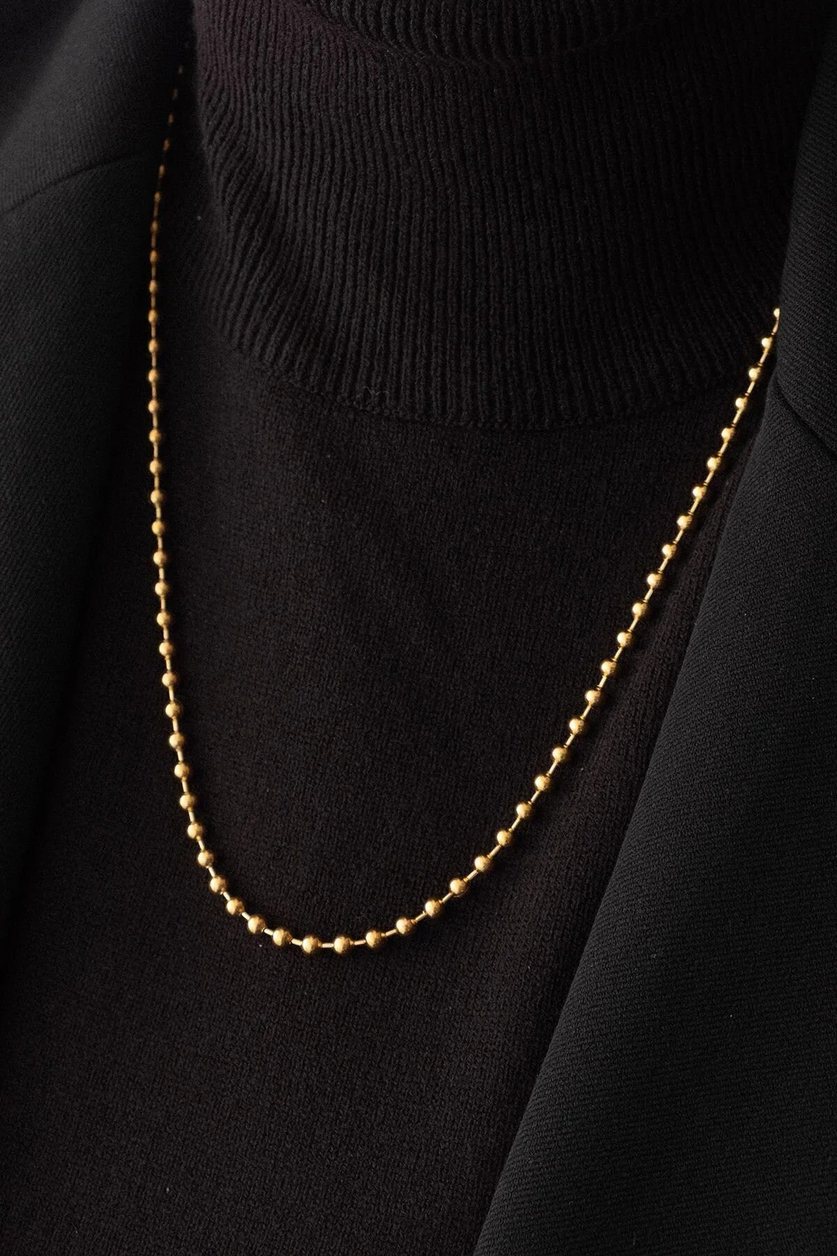 Çelik Top Dorika Zincir Kolye Top Boncuk Zincir 3mm Kombinlik