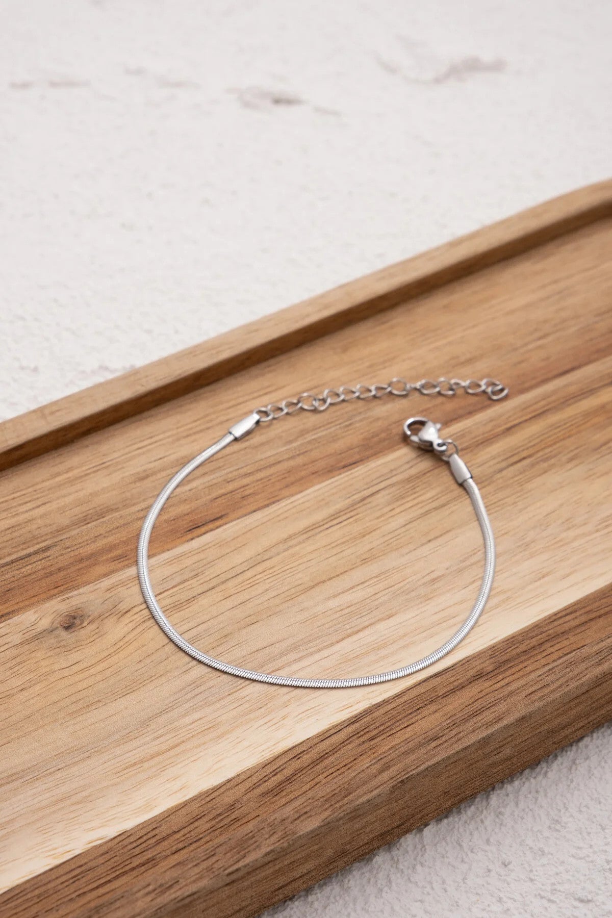 Çelik İnce İtalyan Bileklik Balık Sırtı Model Kararmaz 17+6cm 2mm Günlük Kullanıma Uygun