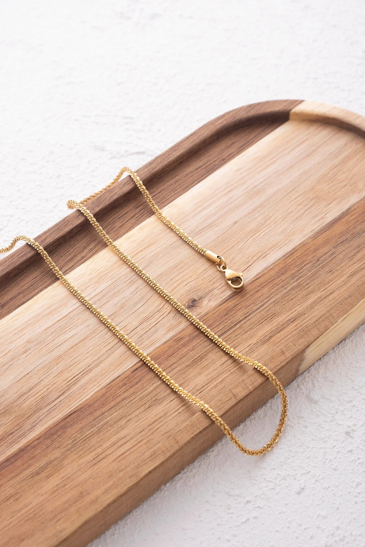 Çelik Halat Elmas Kolye Kararmaz Ezme Diken Zincir