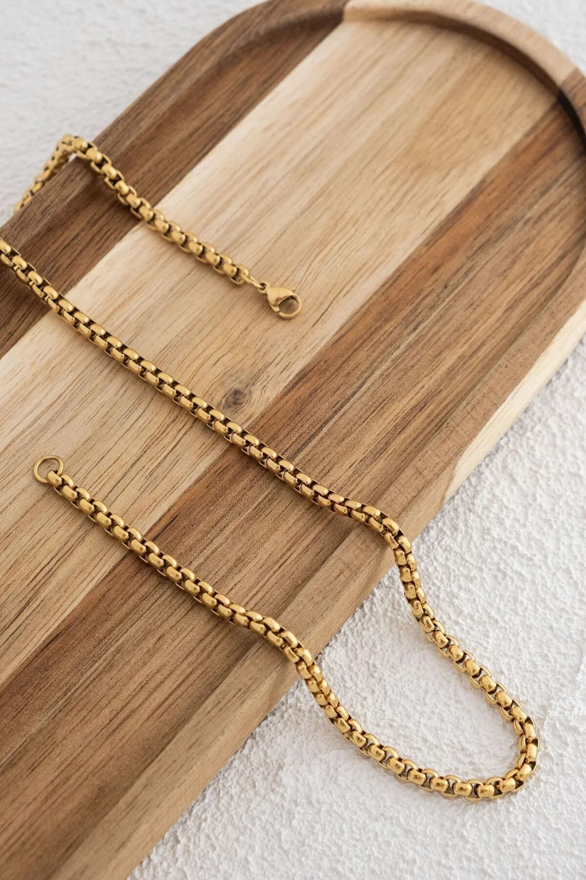 Çelik Yuvarlak Top Zincir Kolye Forse Zincir 5mm Kararmaz