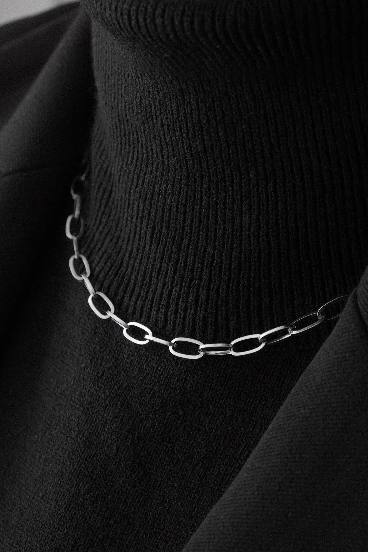 Çelik Ataç Oval Zincir Kolye Kararmaz 5mm Kişiselleştirilebilir Zincir Boy Seçenekleriyle